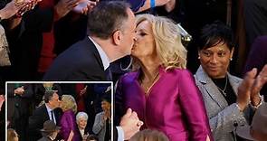 Jill Biden and Doug Emhoff share strange kiss at State of the Union