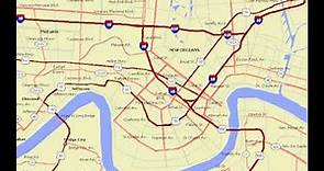 map of New Orleans Louisiana