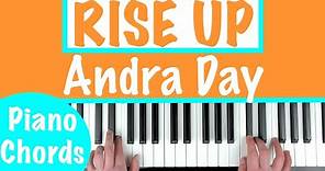 How to play RISE UP - Andra Day EASY Piano Chords Tutorial