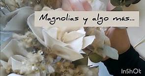 Magnolias de tela tutorial