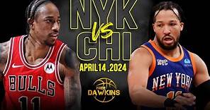 New York Knicks vs Chicago Bulls Full Game Highlights | April 14, 2024 | FreeDawkins
