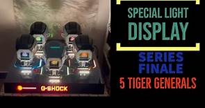 5 Tiger Generals - G-Shock Collection Finale - Complete Set and Sound Activated Display Stand - RARE
