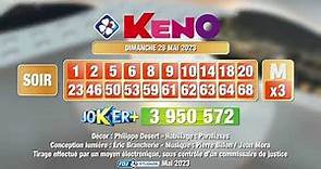 Tirage du soir Keno® du 28 mai 2023 - Résultat officiel - FDJ