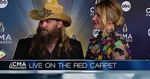 Interview with Chris Stapleton and wife Morgane Stapleton at the CMA Awards 2023 red carpet