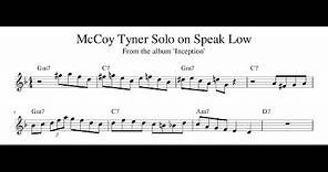 McCoy Tyner Solo on Speak Low - Piano Transcription (Sheet Music in Description)