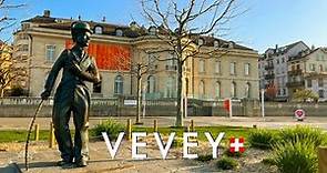 Vevey, Switzerland 4K - The famous Charlie Chaplin's town