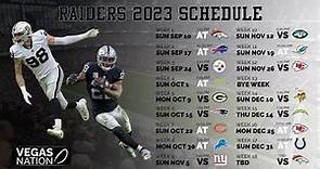 Raiders' 2023 Season Schedule Released