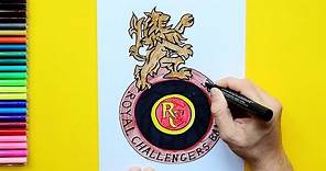 How to draw the Royal Challengers Bangalore (RCB) Logo