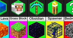 Comparison: Minecraft Blocks And Their Weaknesses