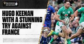 Hugo Keenan with a stunning try for Ireland | 2023 Guinness Six Nations