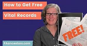 How to Get Free Vital Records in Pennsylvania