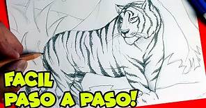 COMO DIBUJAR UN TIGRE PASO A PASO FACIL | HOW TO DRAW A TIGER