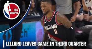 Damian Lillard heads to locker room after appearing in pain during third quarter | NBA on ESPN