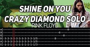 Pink Floyd - Shine On You Crazy Diamond solo (Guitar lesson with tab)