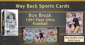 1991 Fleer Ultra Football Cards - Brett Favre Rookie Card - 36 Packs Box Break - Waybacksportscards