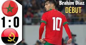 Morocco vs Angola | Brahim Diaz vs angola • débuté avec le Maroc 23/03/2024