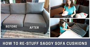 How to Re Stuff Sofa Cushions
