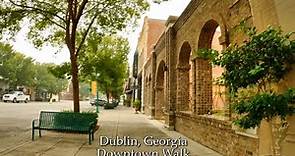 Dublin, Georgia - Walking Downtown City Square | 4K/60fps
