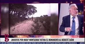 La abadía de Montserrat retira el monumento al Requeté caído