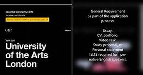 Masters Scholarship at University of the Art London (UAL) for International Students