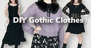 Making gothic clothing from upcycled materials | 3 goth style sewing projects