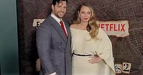 Henry Cavill and Natalie Viscuso at the Enola Holmes 2 premiere