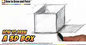 How to Draw 3D shapes - Art for Kids - 3D Box Drawing Lesson | MAT