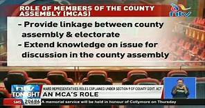 MCAs roles explained under section 9 of county government act
