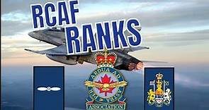 ROYAL CANADIAN AIR FORCE RANKS