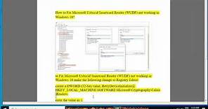 Fix Microsoft Usbccid Smartcard Reader (WUDF) not working in Windows 10