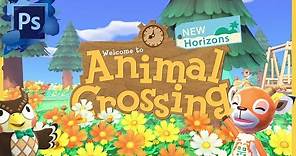 How To Create The Logo From Animal Crossing: New Horizons |How To Adobe