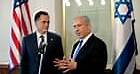 Mitt Romney meets Binyamin Netanyahu in Israel - video