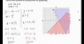 Algebra 2 Section 3 3 Solving Systems of Inequalities by Graphing