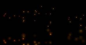 Burning Fire Particles Glowing In The Dark - Motion Background Screensaver 4K