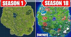 Evolution of the Entire Fortnite Map - Chapter 1 Season 1 to Chapter 2 Season 8