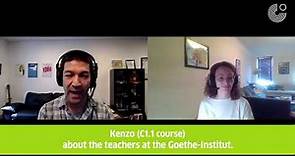 Students from the Goethe-Institut explain our online course format