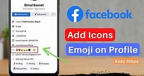 Add Emoji / Icons On Facebook Profile (2022)
