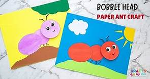 Bobble head Paper Ant Craft for kids | with Ant template printable | Easy
