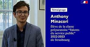 Témoignage | Anthony Minacori, Classe préparatoire Talents • Formation diplômante de l'INSP