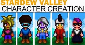 Stardew Valley - Character Creation (Male & Female, All Customization Options, Pets, Farms, More!)