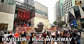 Bukit Bintang Pavilion to KLCC Walk: Bustling Streets to Twin Towers | Kuala Lumpur, Malaysia | 4K