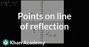 Points on line of reflection | Transformations | Geometry | Khan Academy