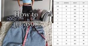 How to Measure jeans || How to know your denim size