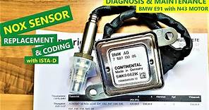 NOX SYSTEM diagnosis - NOX SENSOR replacement and coding - BMW E91 engine N43