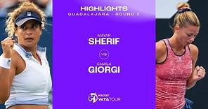 Mayar Sherif vs. Camila Giorgi | 2023 Guadalajara Round 1 | WTA Match Highlights