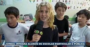 Jornal integra alunos de escolas particular e pública