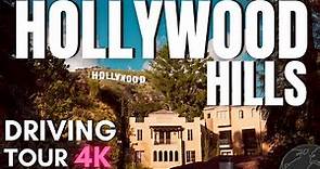 HOLLYWOOD HILLS Drive 4K 🌴Los Angeles Virtual Driving Tour (Beachwood Canyon) 🌴 No Talking