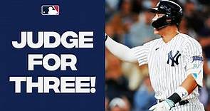 Aaron Judge clobbers THREE homers in one game!