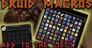 Druid Macros | Classic WoW | Macros for PvP and PvE
