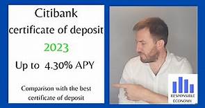 Citibank certificate of deposit review 2023: interest rate, fees, terms and requirements